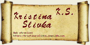 Kristina Slivka vizit kartica